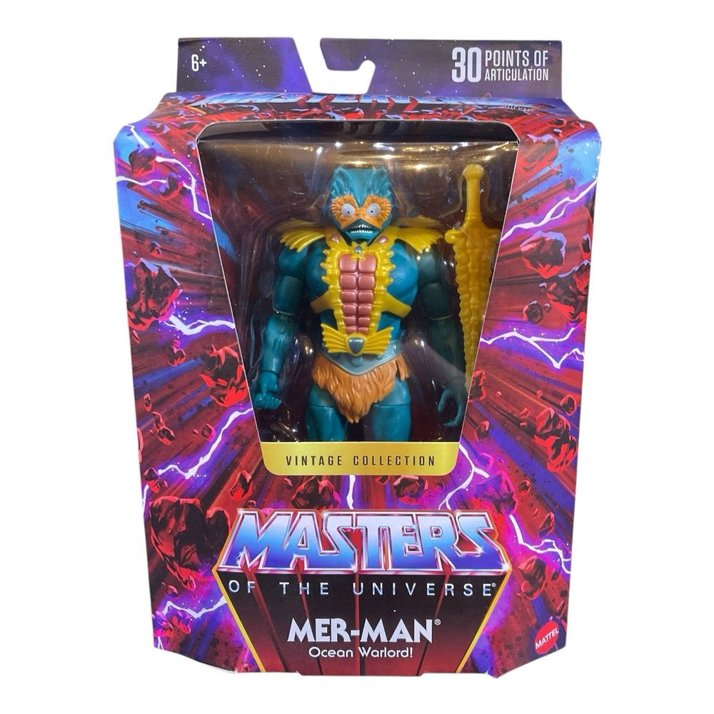 Masters of The Universe Masterverse Vintage Collection Mer-Man Figure In Hand